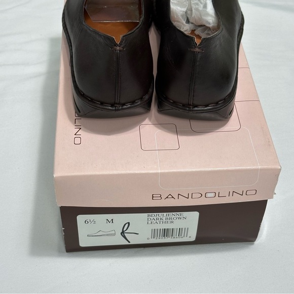 Bandolino Women \'s Dark Brown Leather Shoes Loafers Size 6.5 main image 4